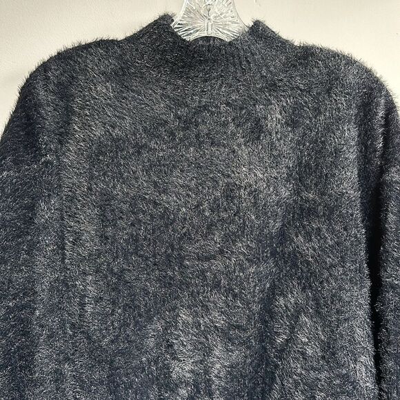 NWT Altar’d State Dressy Emory Eyelash Sweater in Black Oversized Boxy XS - Picture 6 of 13